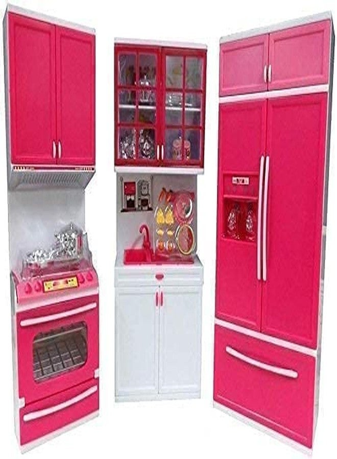 PASCOL Plastic 3 Compartment Modular Plain Kitchen Set Modular Kitchen Set Toys for Girls with Openable Doors Playing Toys for Girl Kids | Best Kitchen Set Toys for Girl | Gifts for Girl Babies - Image 2